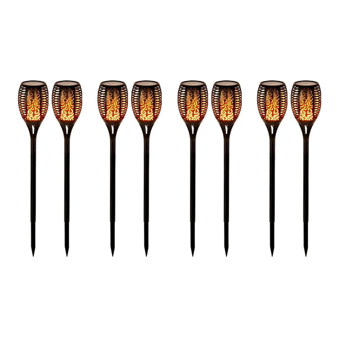 Compact Solar Mashaal Garden Light – Warm White Flickering LED Flame, ABS Body, Ground Mounting, Weatherproof