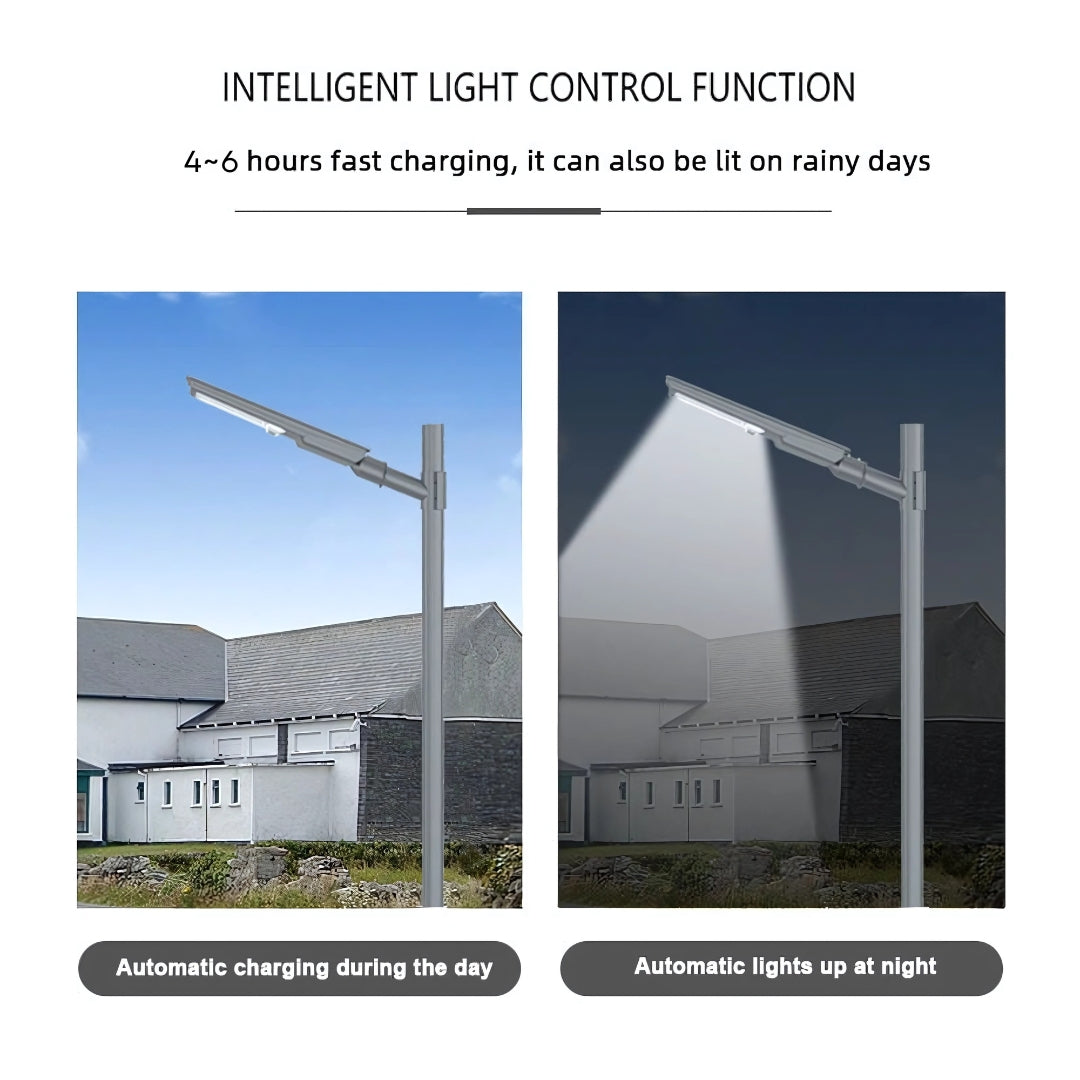 200Watt All-in-One Solar Street Light (Die Cast Aluminium Body) Radar Sensor + Remote, Waterproof Outdoor Lamp
