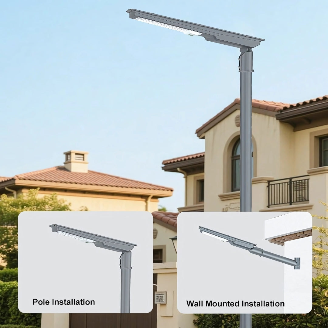 200Watt All-in-One Solar Street Light (Die Cast Aluminium Body) Radar Sensor + Remote, Waterproof Outdoor Lamp