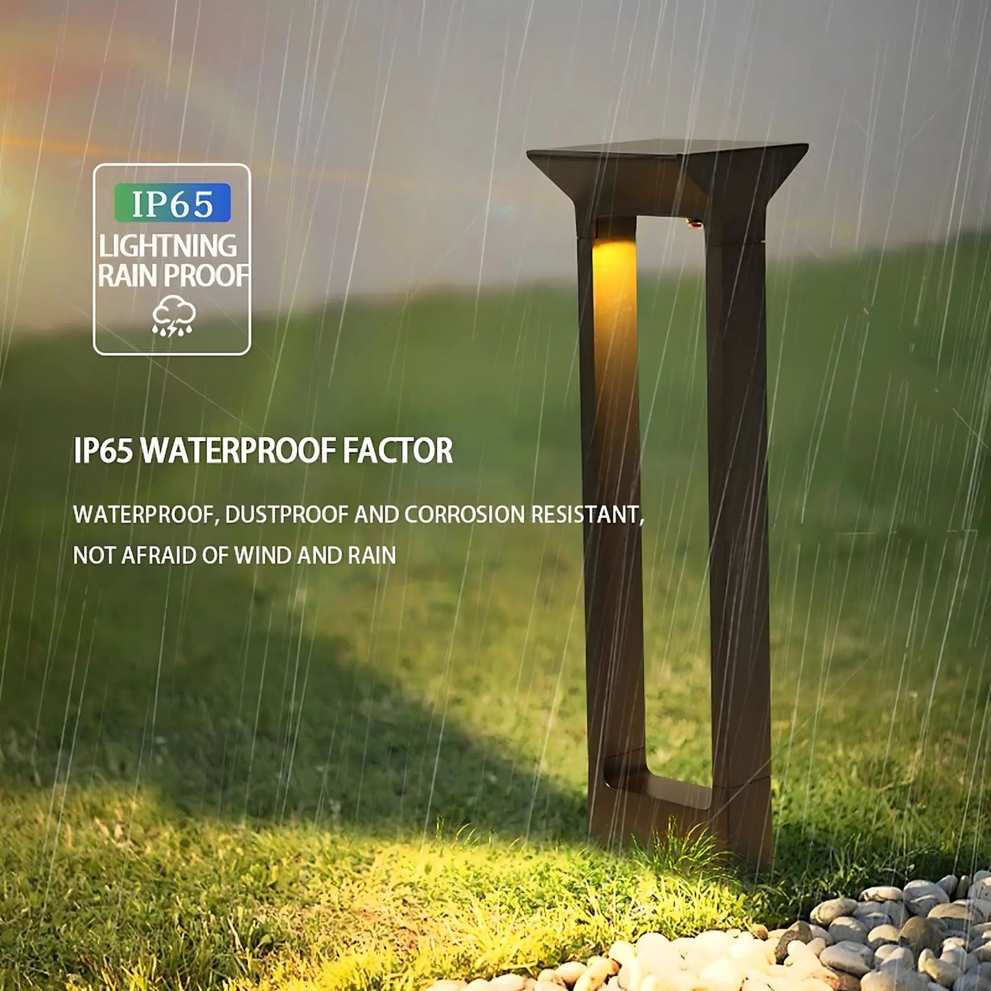 Modern Solar Lawn Bollard Light | 120W Outdoor Pathway & Garden Lamp | Aluminum Alloy, Auto On/Off, Waterproof – Buy Garden Light Online at FUTURKART