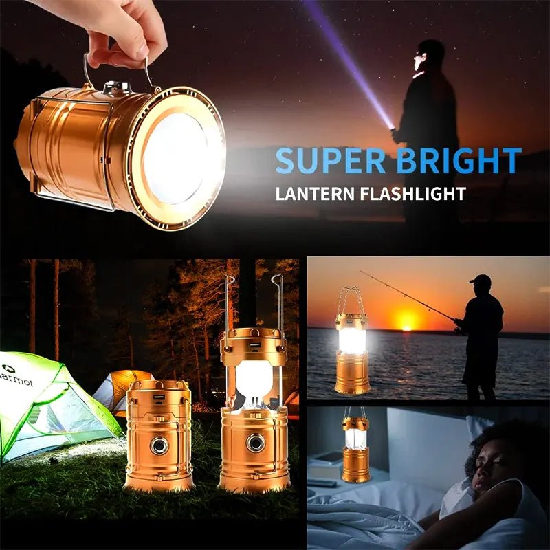 Multifunctional Solar Portable Telescopic Camping Light – USB Rechargeable Lantern – Buy Garden Light Online at FUTURKART
