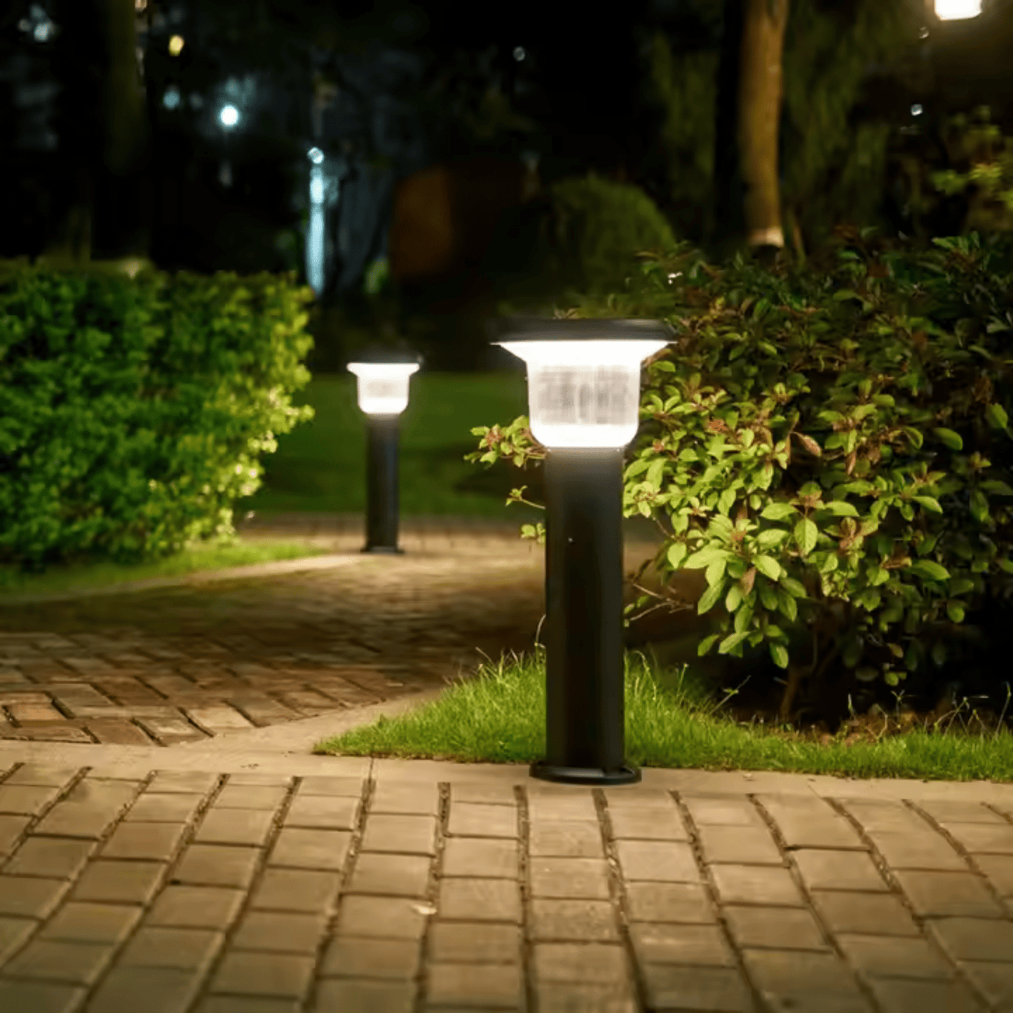 Premium Solar - Powered Bollard Pathway Light – Dual Color Outdoor Landscape Lamp | Ground Mounted – Buy Garden Light Online at FUTURKART