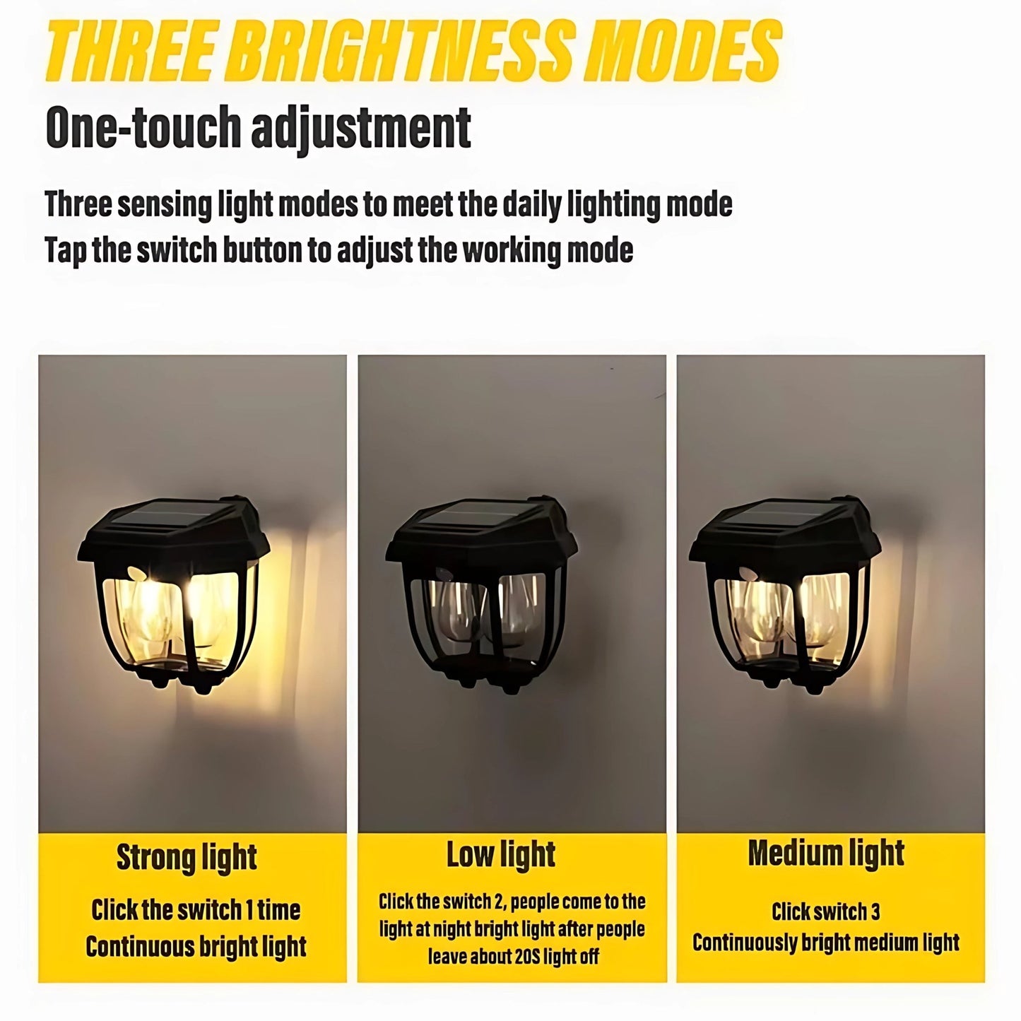 Solar Induction Dual Bulbs Wall Lamp – Warm Tungsten Light for Garden & Villa Decor – Buy WALL LIGHT Online at FUTURKART