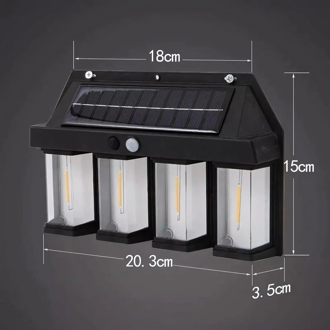 Solar Motion Sensor Wall Light, 4 LED Outdoor Waterproof Lamp for Home – Buy WALL LIGHT Online at FUTURKART
