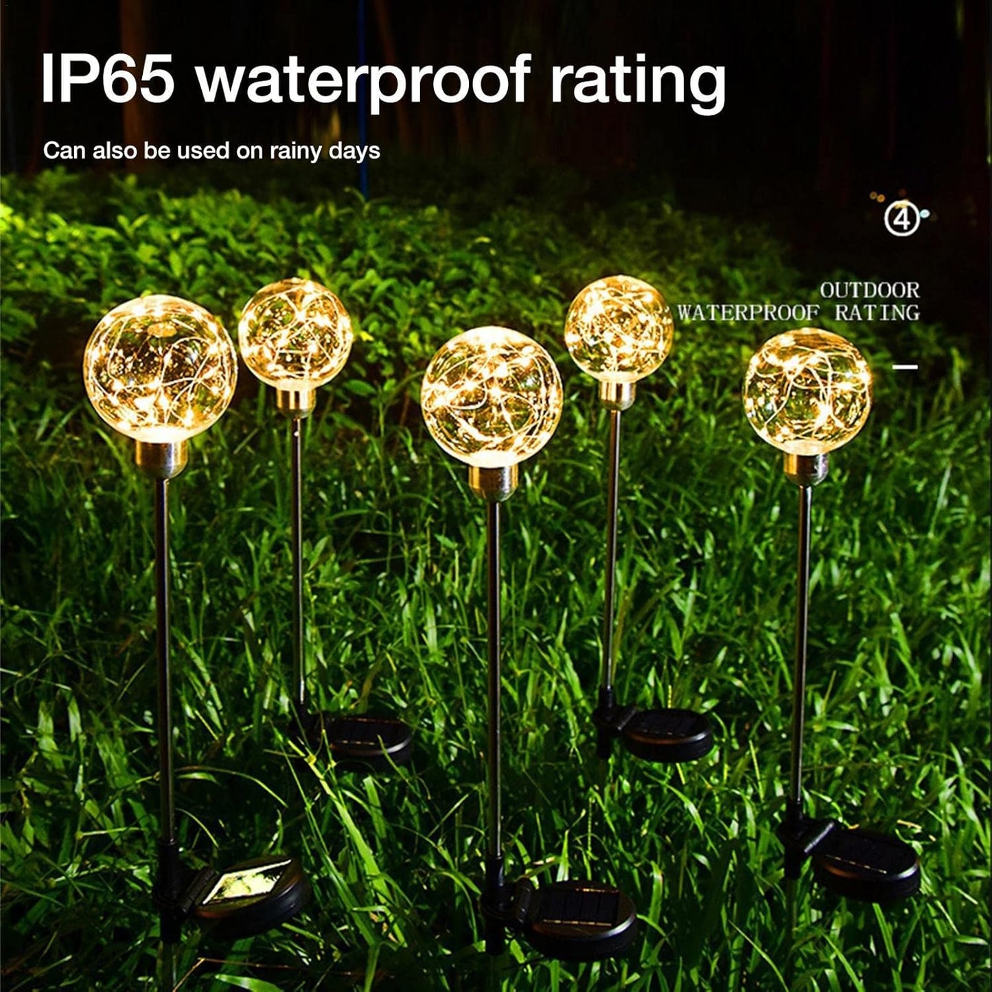 Transparent Ball Solar Light – Elegant Pathway Lighting with a Decorative Glow(Pack of 2) – Buy Garden Light Online at FUTURKART
