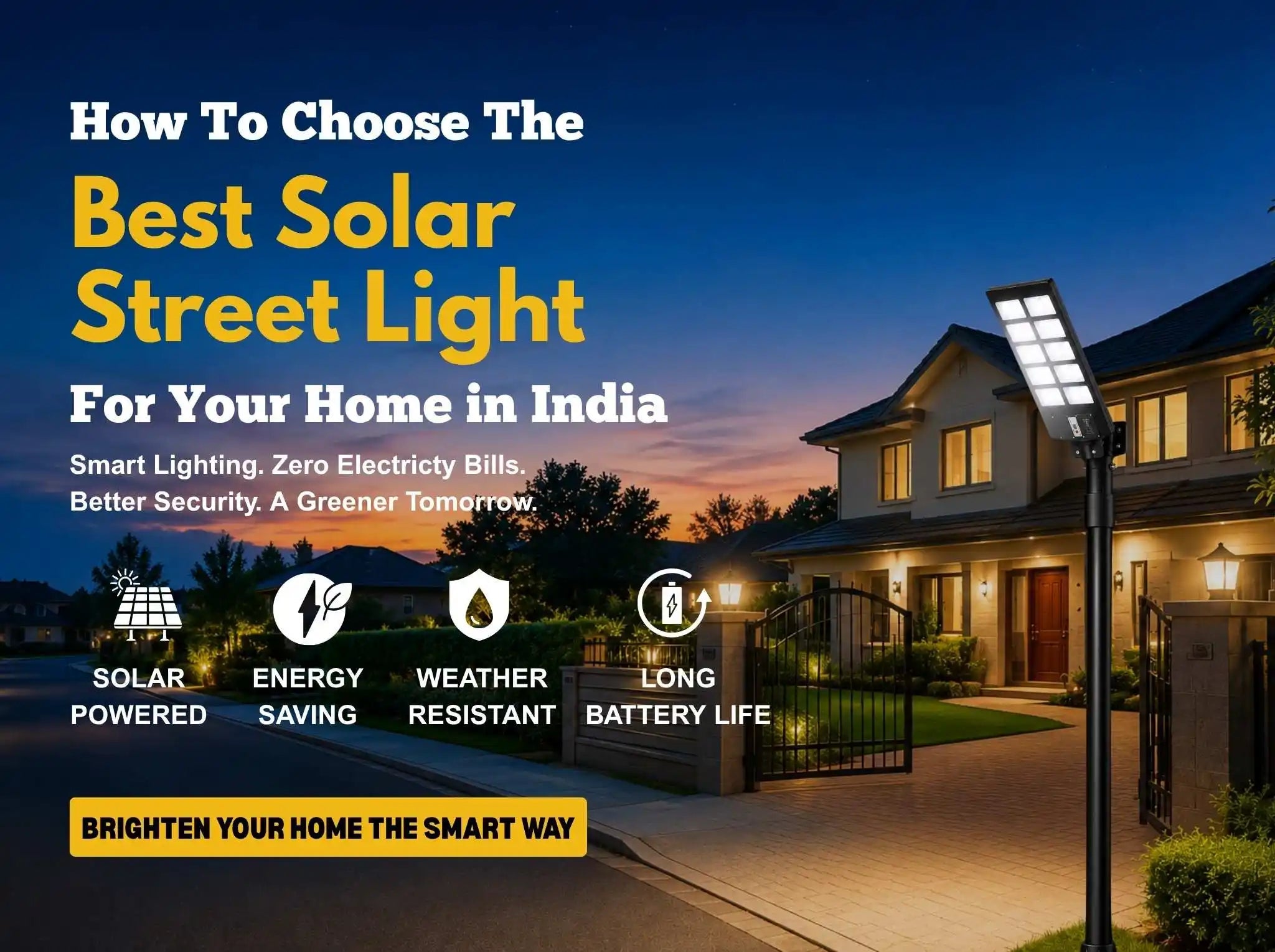 How to Choose the Best Solar Street Light for Your Home in India (2026) - Futurkart