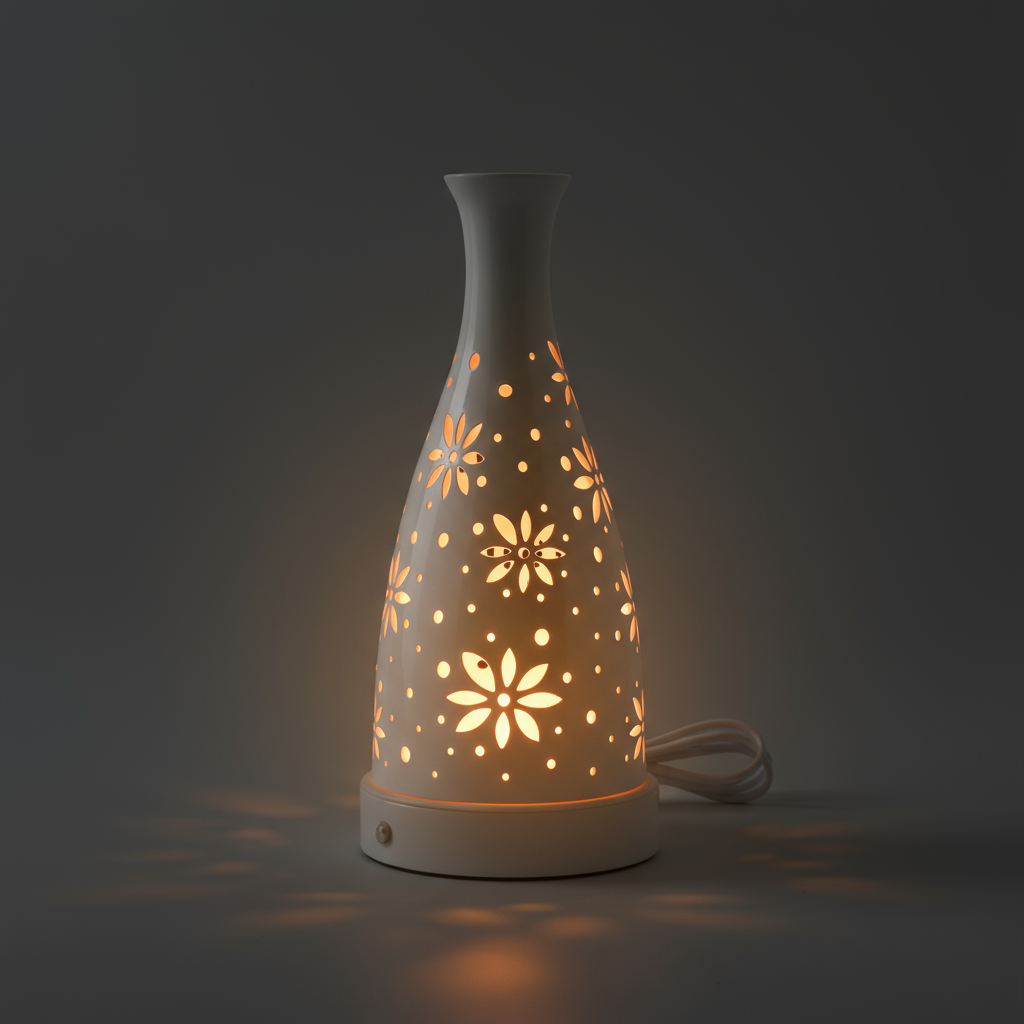 Futurkart Rechargeable LED Table Lamp in Flower Pot Shape, White (Touch Control, 3-Color Modes, USB Charging) – Elegant Iron Body