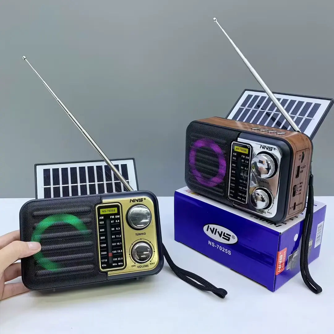 FUTURKART Latest Arrival Wireless Bluetooth Speaker – Solar & Battery Powered Radio, RGB, USB/TF/FM/AM, Portable for Home, Travel & Outdoor Use