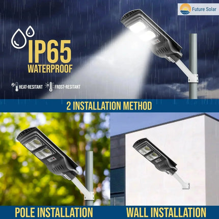 100-watt integrated solar street light, waterproof. Buy street lights online at Futurkart.