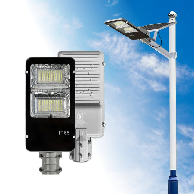 100W Semi Integrated Solar Street Light with high-efficiency solar panel and bright LED illumination