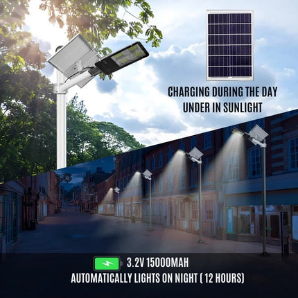 100W solar street light with remote control for convenient lighting management