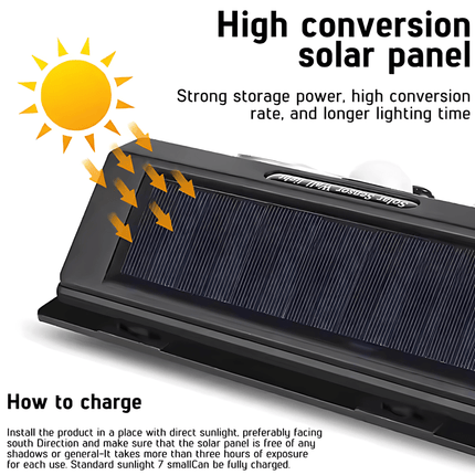 Solar Motion Sensor Wall Light | Waterproof Outdoor LED Security Lamp | Auto Dusk to Dawn - FUTURKART