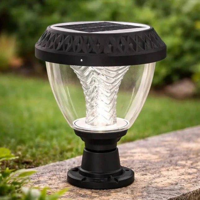 10W Solar Gate Light with Remote Control | Warm White, Cool White, Neutral & RGB | IP65 Waterproof | Automatic Dusk to Dawn | Outdoor Solar Pillar Light – Buy Online at FUTURKART