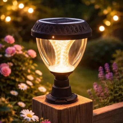 10W Solar Gate Light with Remote Control | Warm White, Cool White, Neutral & RGB | IP65 Waterproof | Automatic Dusk to Dawn | Outdoor Solar Pillar Light – Buy Online at FUTURKART