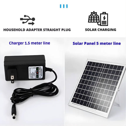 FUTURKART 16-Inch Solar-Powered Vertical Standing Fan with Charging Function for Home and Outdoor Use - FUTURKART