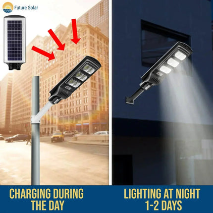 High-power solar LED street light with long battery backup.