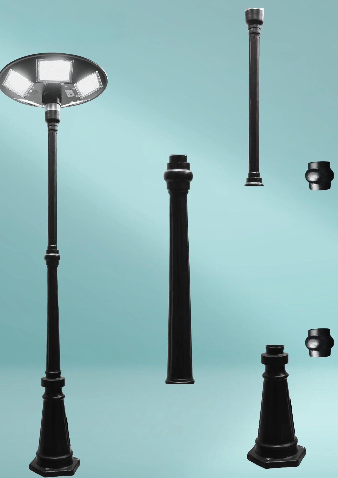 150 WATT SOLAR UFO STREET LIGHT WITH ANTIQUE POLE (COMBO) – Buy COMBO Online at FUTURKART