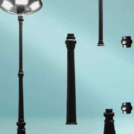 150 WATT SOLAR UFO STREET LIGHT WITH ANTIQUE POLE (COMBO) FUTURKART