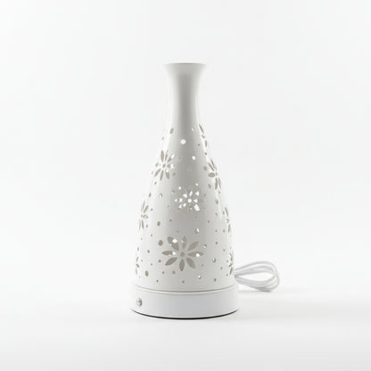 Futurkart Rechargeable LED Table Lamp in Flower Pot Shape, White (Touch Control, 3-Color Modes, USB Charging) – Elegant Iron Body