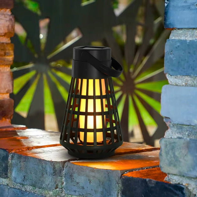 Solar Powered Woven Flame Lamp – Ambient Outdoor Lighting with Flickering Flame Effect - FUTURKART
