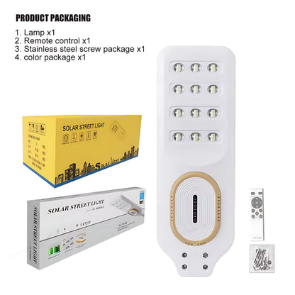 300W Solar Integrated Street Light with Motion Sensor & Remote, Waterproof Outdoor LED Lamp for Streets, Gardens & Security