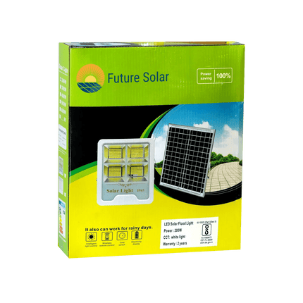 200 WATT SOLAR FLOOD STREET LIGHT (4 WINDOW) – Buy Flood light Online at FUTURKART