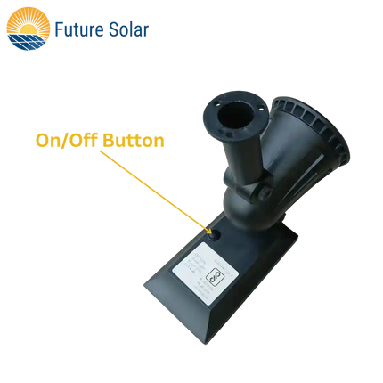 20W RGB solar garden light with warm white lighting option.