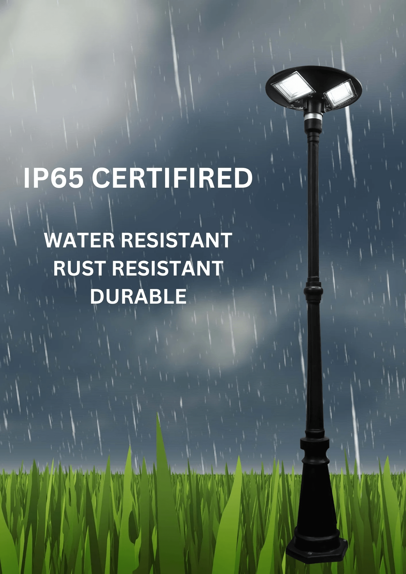 250 WATT SOLAR UFO STREET LIGHT WITH ANTIQUE POLE (COMBO) – Buy COMBO Online at FUTURKART