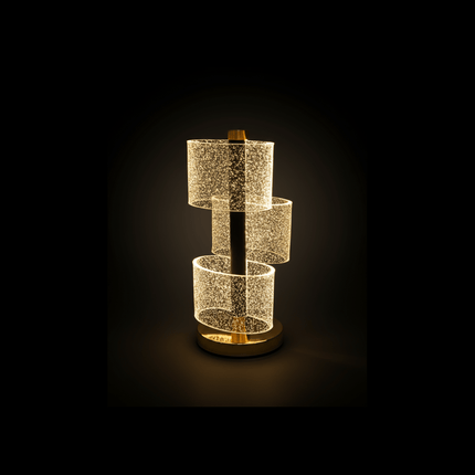 Golden+Acrylic Table Lamp