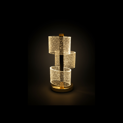 Golden+Acrylic Table Lamp