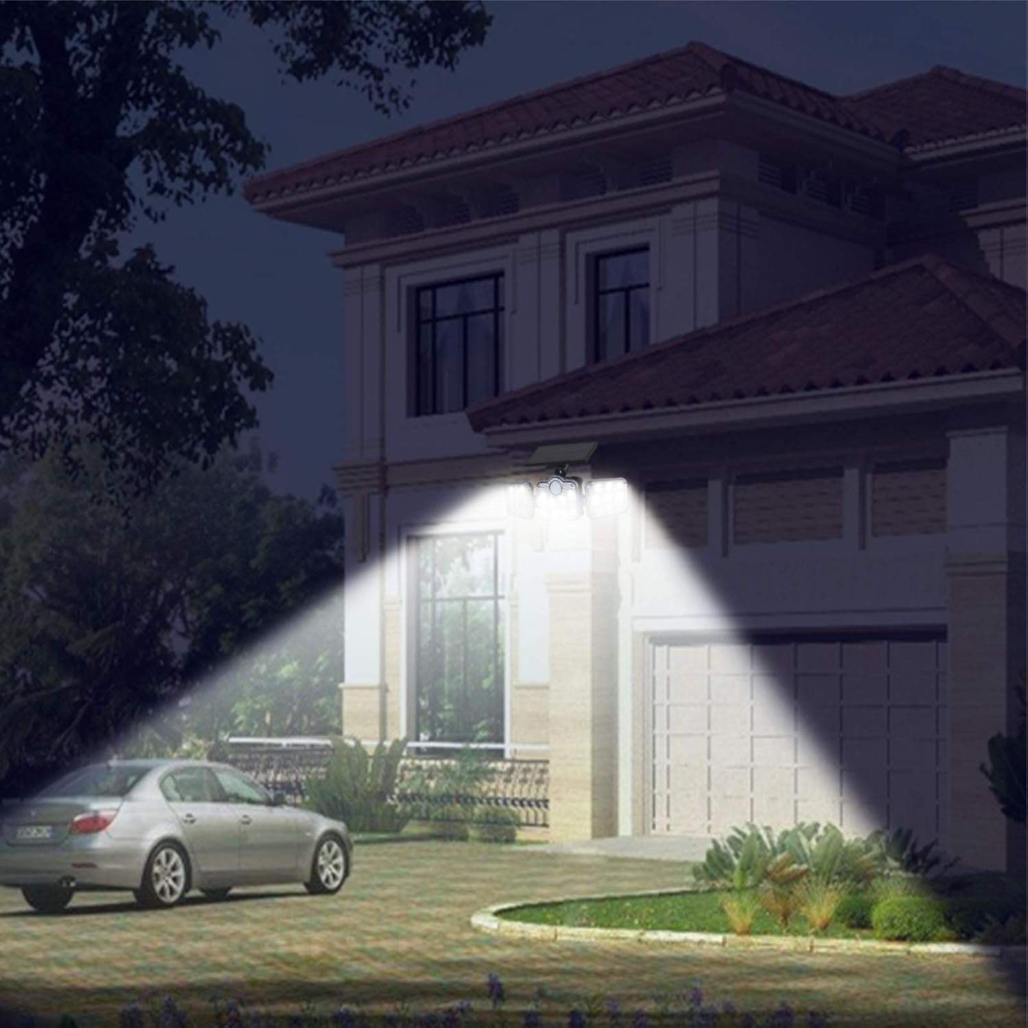 3 - Head Adjustable Solar Security Light – Wide Angle Motion Sensor Floodlight – Buy Street Light Online at FUTURKART