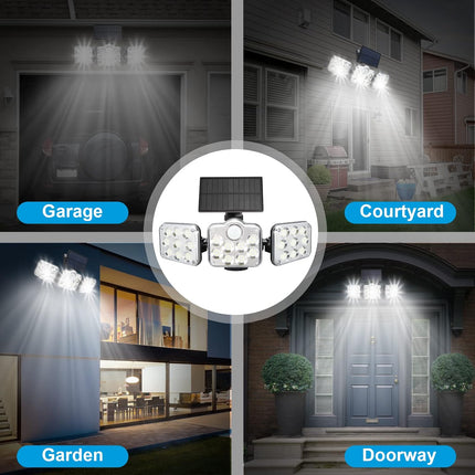 3 - Head Adjustable Solar Security Light – Wide Angle Motion Sensor Floodlight – Buy Street Light Online at FUTURKART