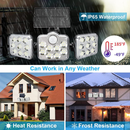 3 - Head Adjustable Solar Security Light – Wide Angle Motion Sensor Floodlight – Buy Street Light Online at FUTURKART