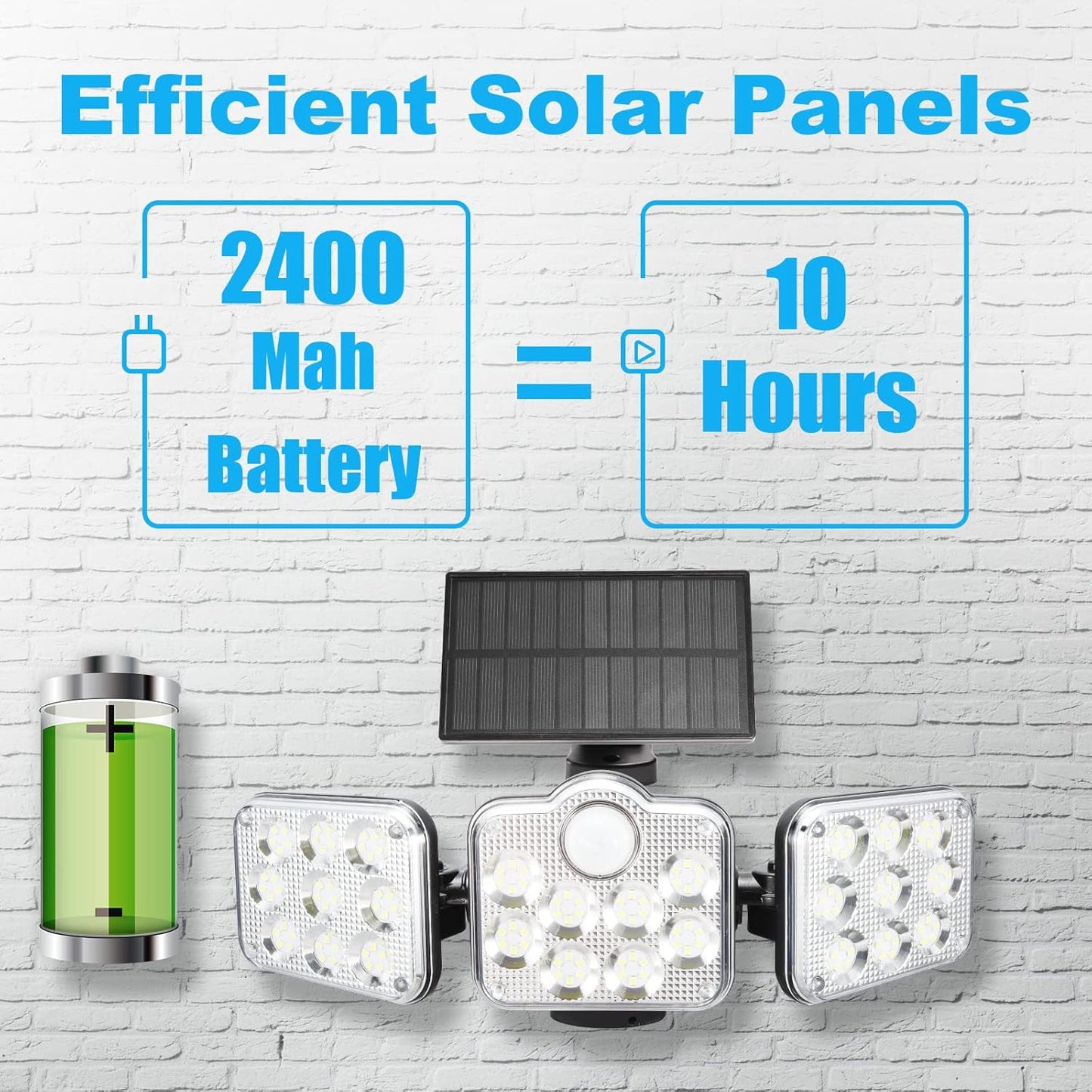 3 - Head Adjustable Solar Security Light – Wide Angle Motion Sensor Floodlight – Buy Street Light Online at FUTURKART