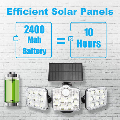 3 - Head Adjustable Solar Security Light – Wide Angle Motion Sensor Floodlight – Buy Street Light Online at FUTURKART