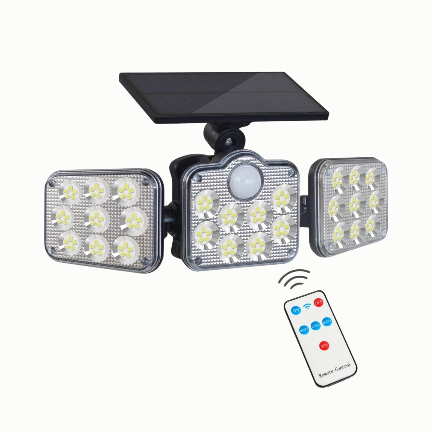 3 - Head Adjustable Solar Security Light – Wide Angle Motion Sensor Floodlight – Buy Street Light Online at FUTURKART