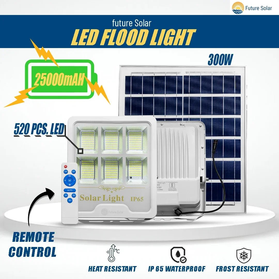 300 WATT SOLAR FLOOD STREET LIGHT (6 WINDOW) – Buy Flood light Online at FUTURKART