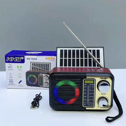 FUTURKART Latest Arrival Wireless Bluetooth Speaker – Solar & Battery Powered Radio, RGB, USB/TF/FM/AM, Portable for Home, Travel & Outdoor Use - FUTURKART