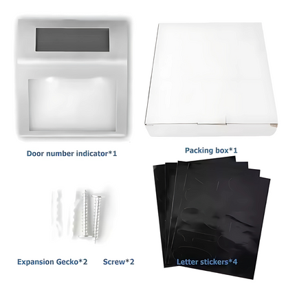 Solar-Powered LED House Number Light – Illuminated Address Plaque for Home & Office