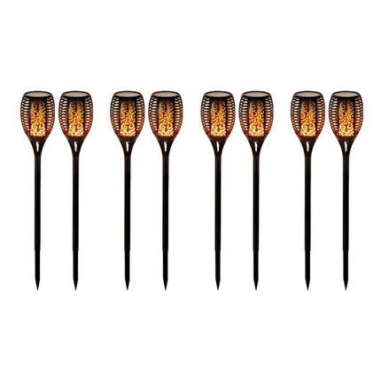 Compact Solar Mashaal Garden Light – Warm White Flickering LED Flame, ABS Body, Ground Mounting, Weatherproof - FUTURKART