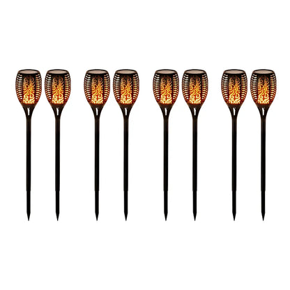 Compact Solar Mashaal Garden Light – Warm White Flickering LED Flame, ABS Body, Ground Mounting, Weatherproof