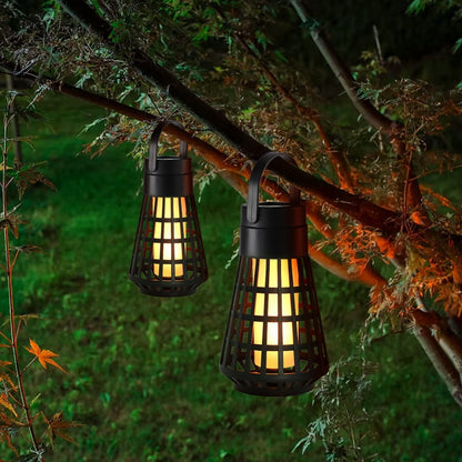 Solar Powered Woven Flame Lamp – Ambient Outdoor Lighting with Flickering Flame Effect