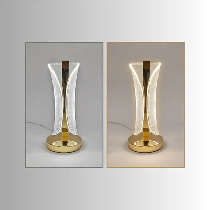 FUTURKART Modern Crystal Rechargeable LED Table Lamp – 3 Modes, Push Button, Gold Finish, Stylish Bedside & Desk Lighting, Home Décor