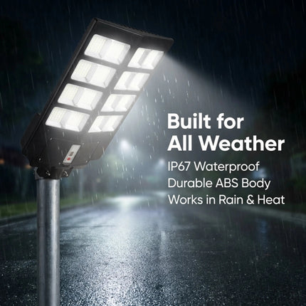 500W Solar Street Light Outdoor All - in - One | 1152 LED, Remote Control, IP67 Waterproof, Dusk to Dawn, 12H Backup – Buy Street Light Online at FUTURKART