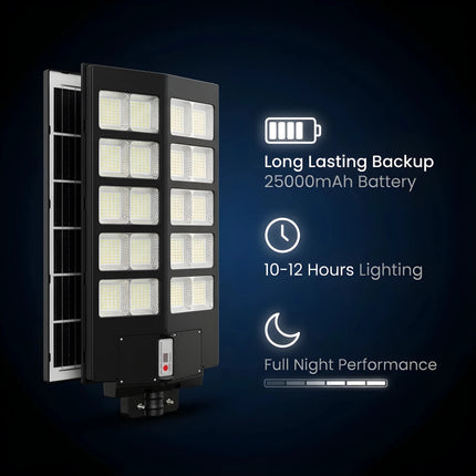 500W Solar Street Light Outdoor All - in - One | 1152 LED, Remote Control, IP67 Waterproof, Dusk to Dawn, 12H Backup – Buy Street Light Online at FUTURKART