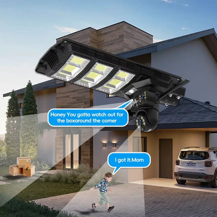 FUTURKART V380 Pro Ai Solar Light Camera Lighting 2 in 1 Led Integrated Solar Street Lights Lamp With HD 4MP CCTV Camera Outdoor 4G - FUTURKART