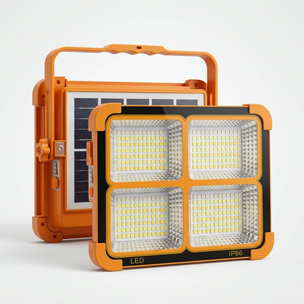 60W solar portable flood light for home, camping and outdoor lighting