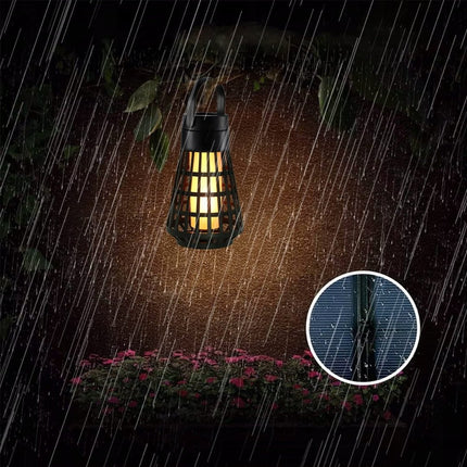 Solar Powered Woven Flame Lamp – Ambient Outdoor Lighting with Flickering Flame Effect - FUTURKART