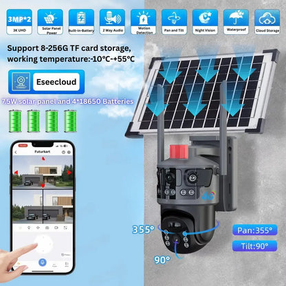 7.5 Solar Panel with Battery CCTV Camera