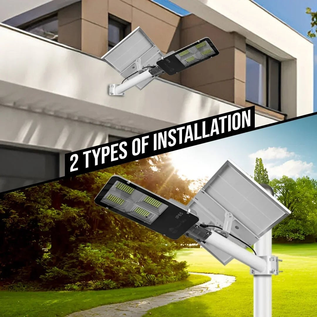 100-Watt Semi Integrated Solar Street Light (Set with Arm, Stand & Remote) – Efficient Outdoor Lighting